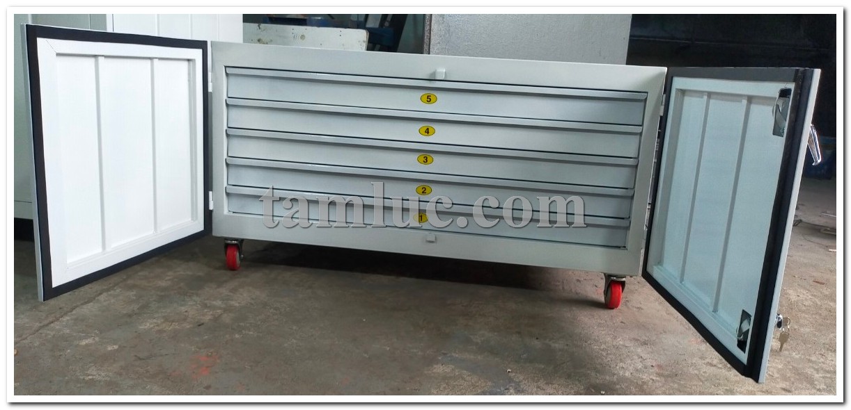 Tủ lưu bản vẽ A0 - 5 ngăn (có chống ẩm)